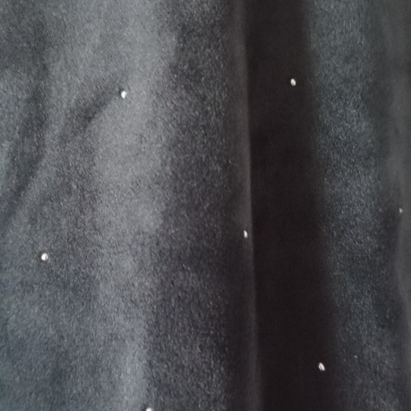 NWT LOFT Women's Black Velvet Velour Embellished Studded Blouse size M Petites - Picture 7 of 7